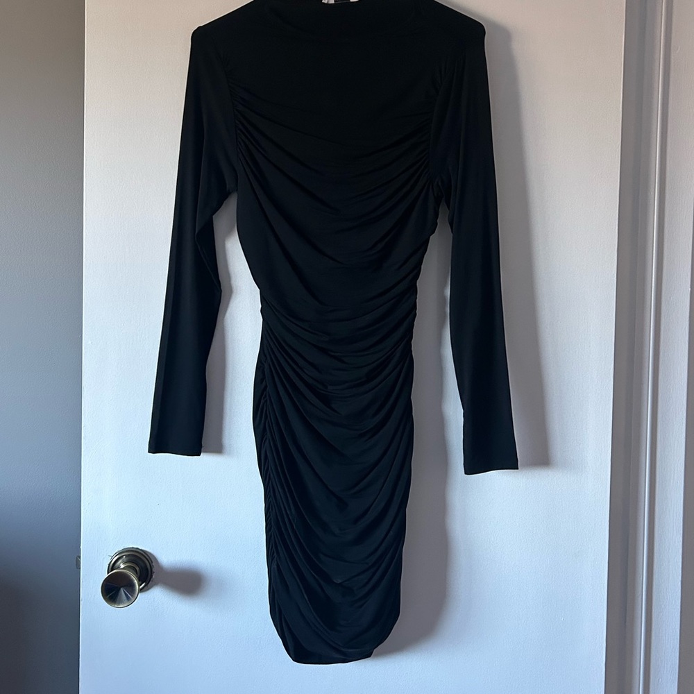 Open back long sleeve dress